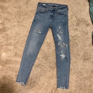 American Eagle Outfitters Blue Ripped Jeans